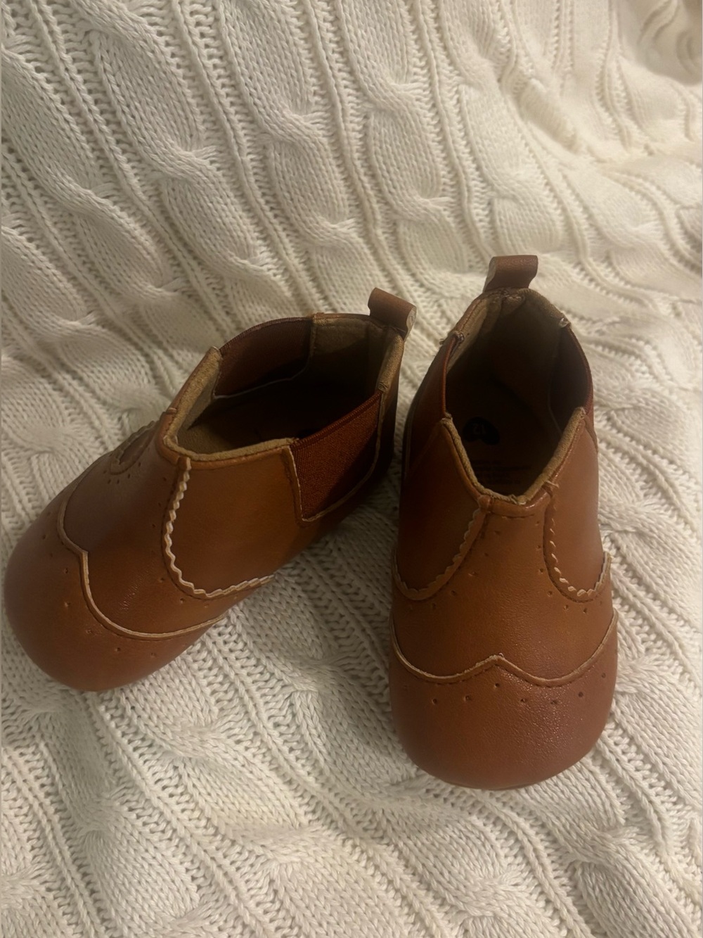 myggpp Classic Brown Leather-Style Baby/Toddler Shoes